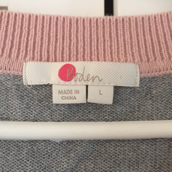 Boden Wool/Cotton Blend Long V-Neck Sweater Size L - Picture 2 of 6